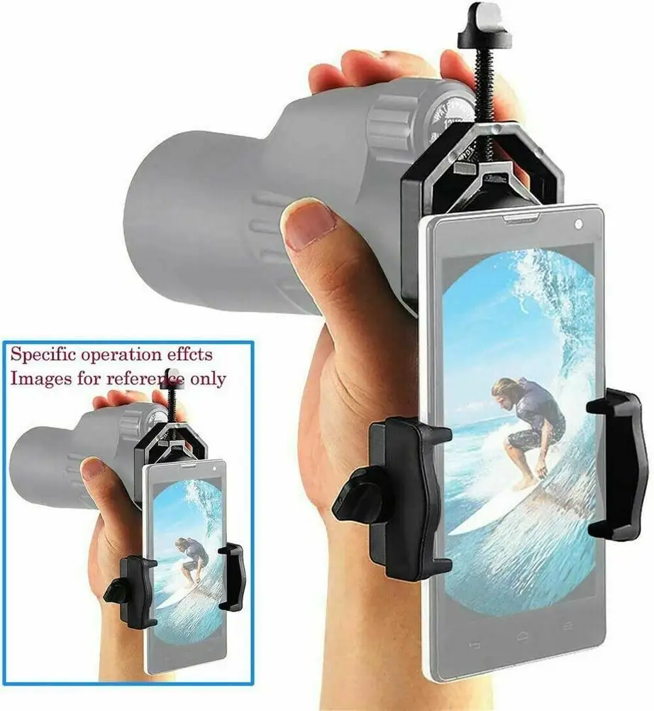 1 אוניברסלי מצלמת הטלפון מחזיק משקפת, משקפת, טלסקופ מתאם תואם, עבור Samsung iPhone Xiaomi Realme התמונה 3