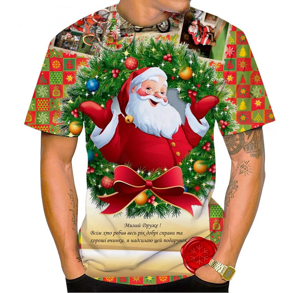 2022 חולצה הדפסת 3d אנשים זה ערב חג המולד מזדמן מגניב שרוול קצר חולצות קיץ יוניסקס חג המולד Tshirts גברים נשים 6xl התמונה 0