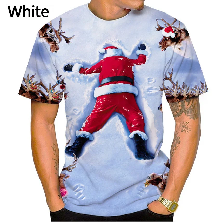 2022 חולצה הדפסת 3d אנשים זה ערב חג המולד מזדמן מגניב שרוול קצר חולצות קיץ יוניסקס חג המולד Tshirts גברים נשים 6xl התמונה 2