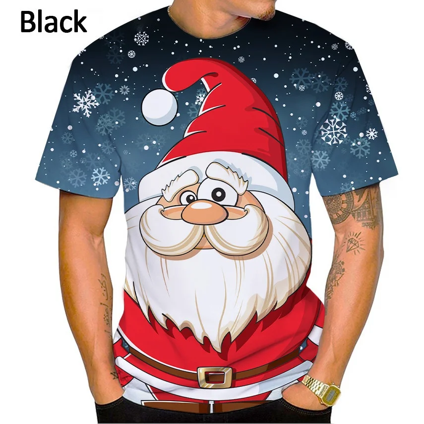 2022 חולצה הדפסת 3d אנשים זה ערב חג המולד מזדמן מגניב שרוול קצר חולצות קיץ יוניסקס חג המולד Tshirts גברים נשים 6xl התמונה 4