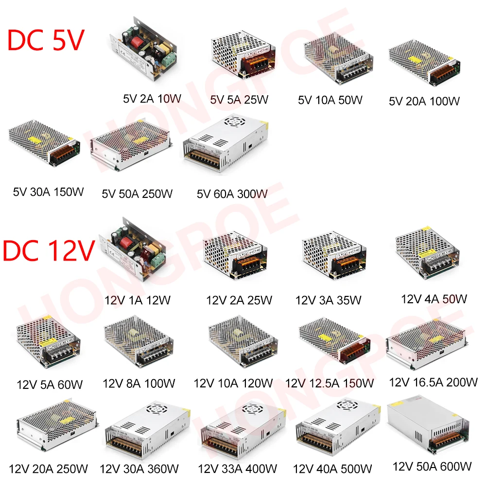 5V 12V 24V 36V אספקת חשמל SMPS 5 12 24 36 V AC-DC 220V ל-5V 12V 24V 36V 1A 2A 3A 5A 20A 10A 30A אספקת חשמל מיתוג SMPS התמונה 1
