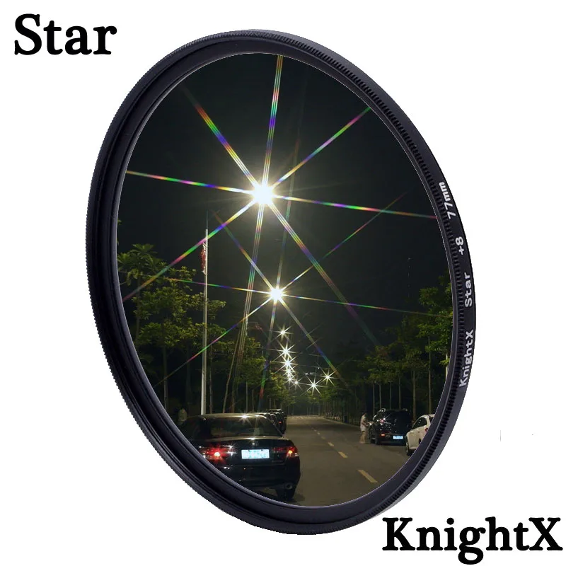 KnightX כוכב קו 52MM 55MM 58MM 67MM 77MM עדשת המצלמה מסנן עבור canon eos סוני ניקון להגדיר 1200d 200d אביזרים D5500 D5600 התמונה 0