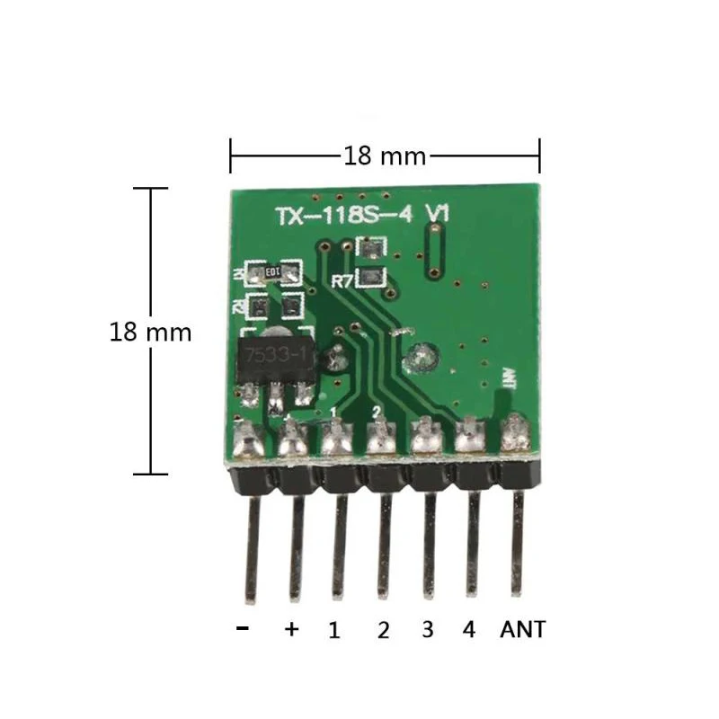 QIACHIP 5pcs/lot 433 MHz Superheterodyne משדר RF Module 433Mhz מתג שליטה מרחוק 1527 למידה קוד DIY עבור Arduino התמונה 4