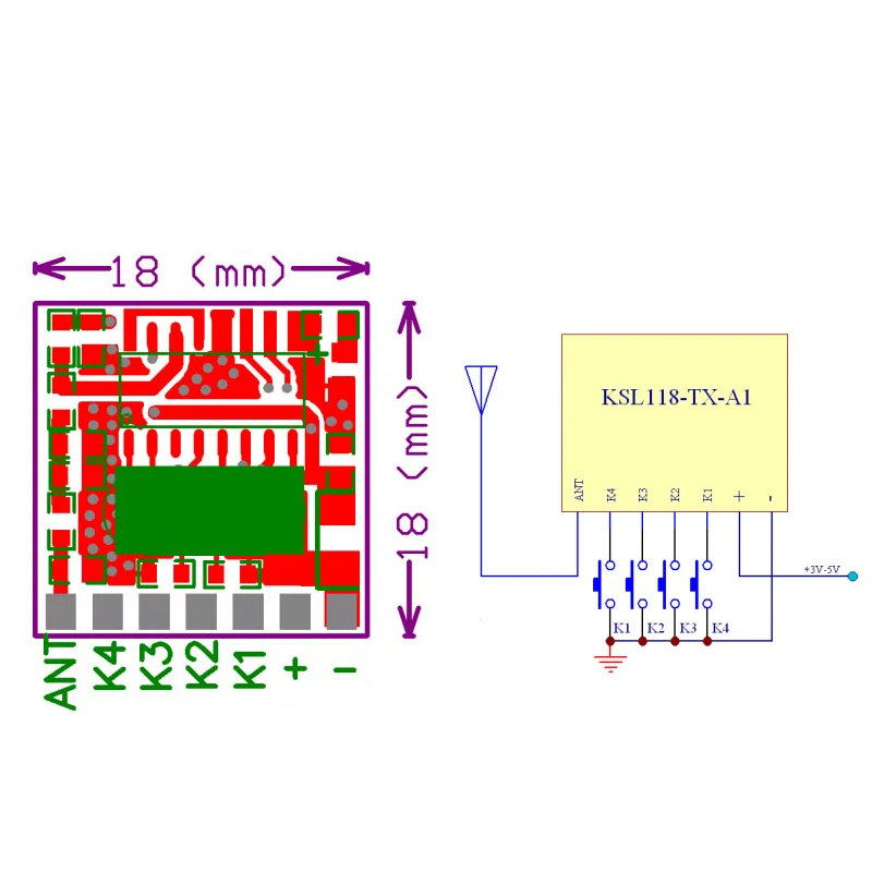 QIACHIP 5pcs/lot 433 MHz Superheterodyne משדר RF Module 433Mhz מתג שליטה מרחוק 1527 למידה קוד DIY עבור Arduino התמונה 5