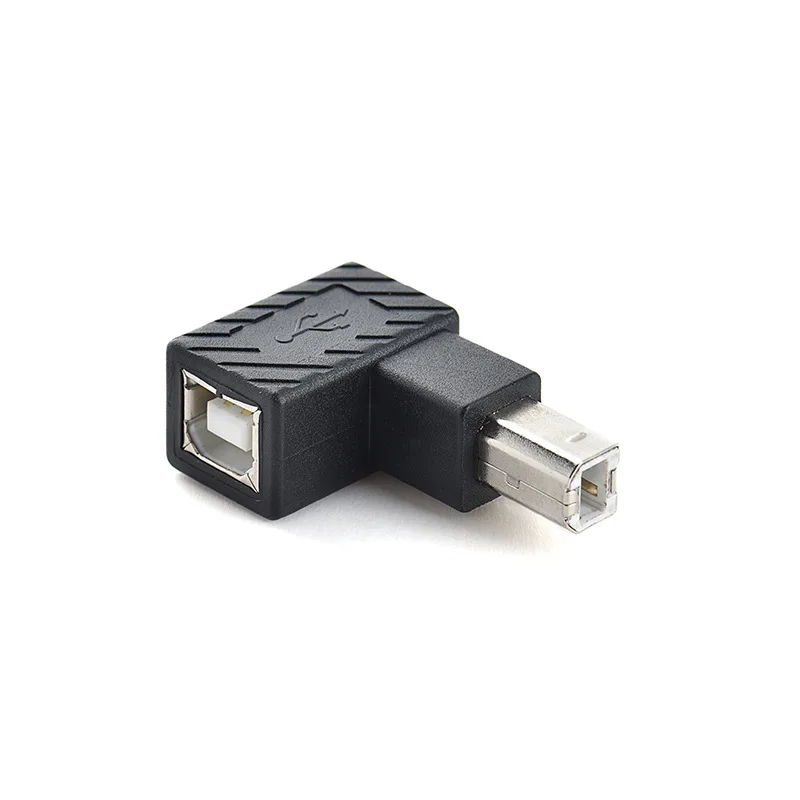 USB 2.0 סוג B הדפסה מתאם של 90 מעלות למעלה למטה שמאלה ימינה זווית לחבר Extender ג ' ק זכר ונקבה ממיר עבור מדפסת סורק התמונה 0