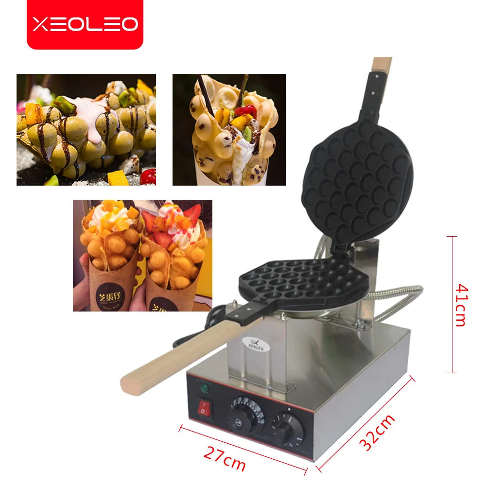 XEOLEO חשמלי 1400W וופל מקבלי QQ ביצים ואפל שהופך את המכונות הונג קונג ביצים בועה וואפלים Eggettes פאף וופל התמונה 1