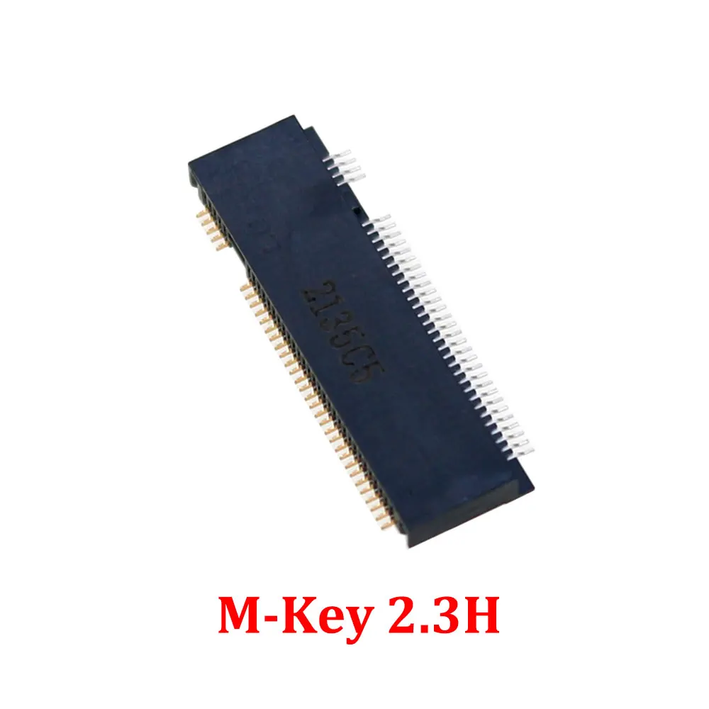 YUXI 1PCS M. 2 מחבר 67P מ ' מפתח NGFF ממשק שקע SSD שקע H=2.3/3.2/4.2/4.8/6.7/8.5 M. 2 SSD חריץ NGFF שקע התמונה 1