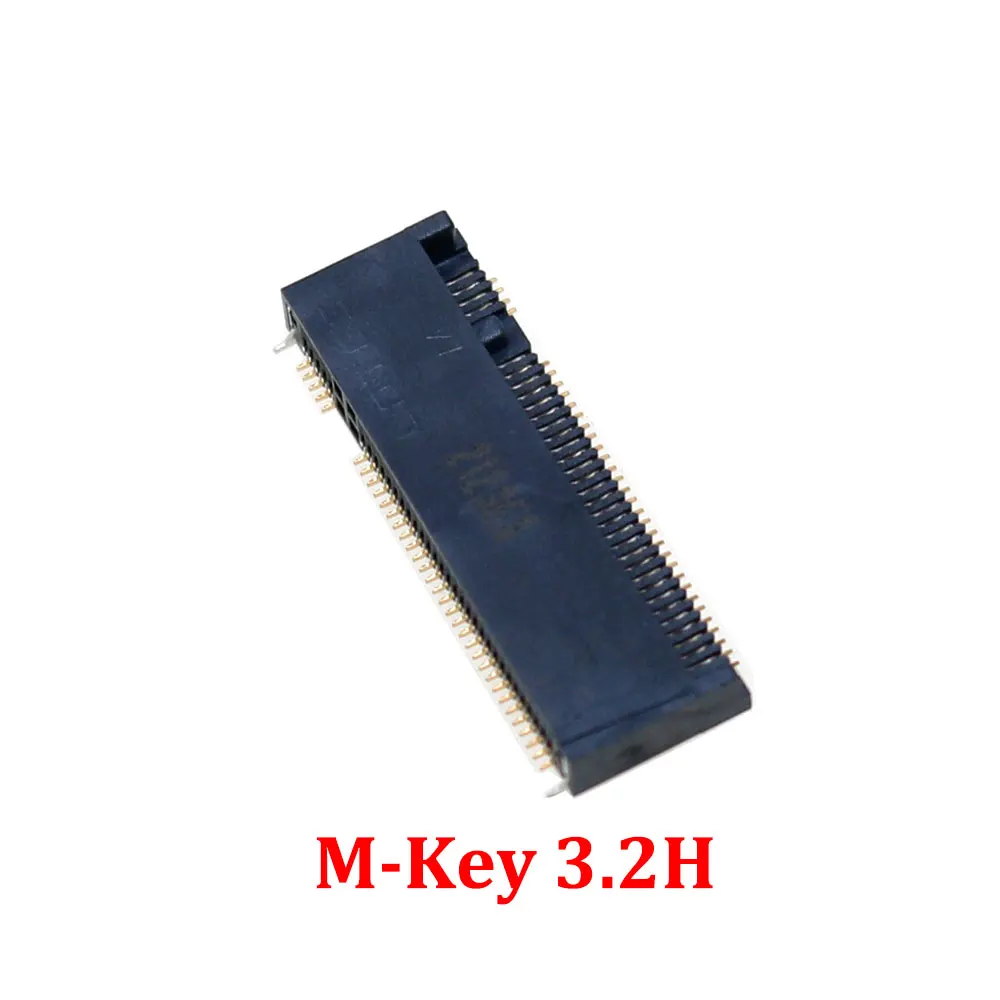 YUXI 1PCS M. 2 מחבר 67P מ ' מפתח NGFF ממשק שקע SSD שקע H=2.3/3.2/4.2/4.8/6.7/8.5 M. 2 SSD חריץ NGFF שקע התמונה 2