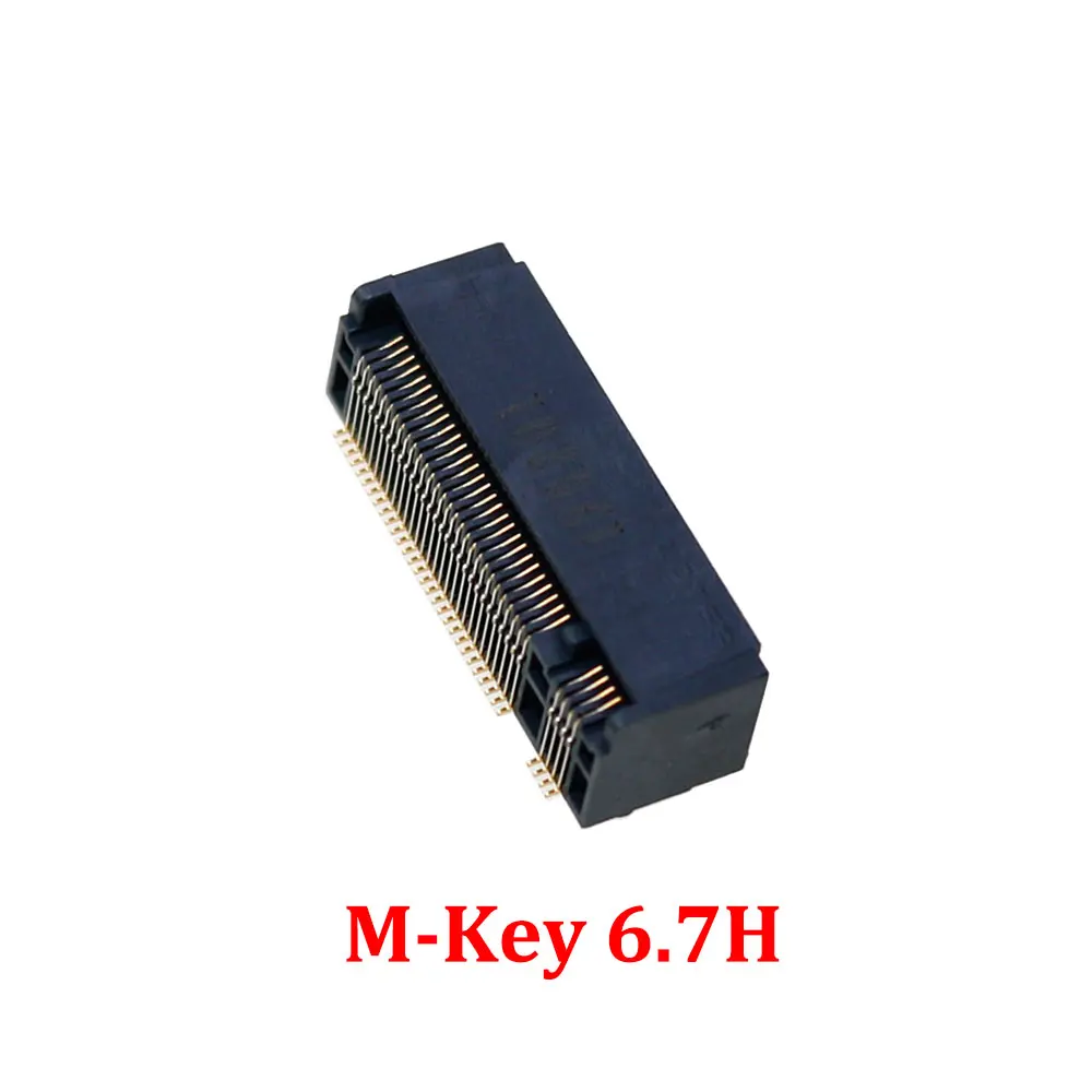 YUXI 1PCS M. 2 מחבר 67P מ ' מפתח NGFF ממשק שקע SSD שקע H=2.3/3.2/4.2/4.8/6.7/8.5 M. 2 SSD חריץ NGFF שקע התמונה 5