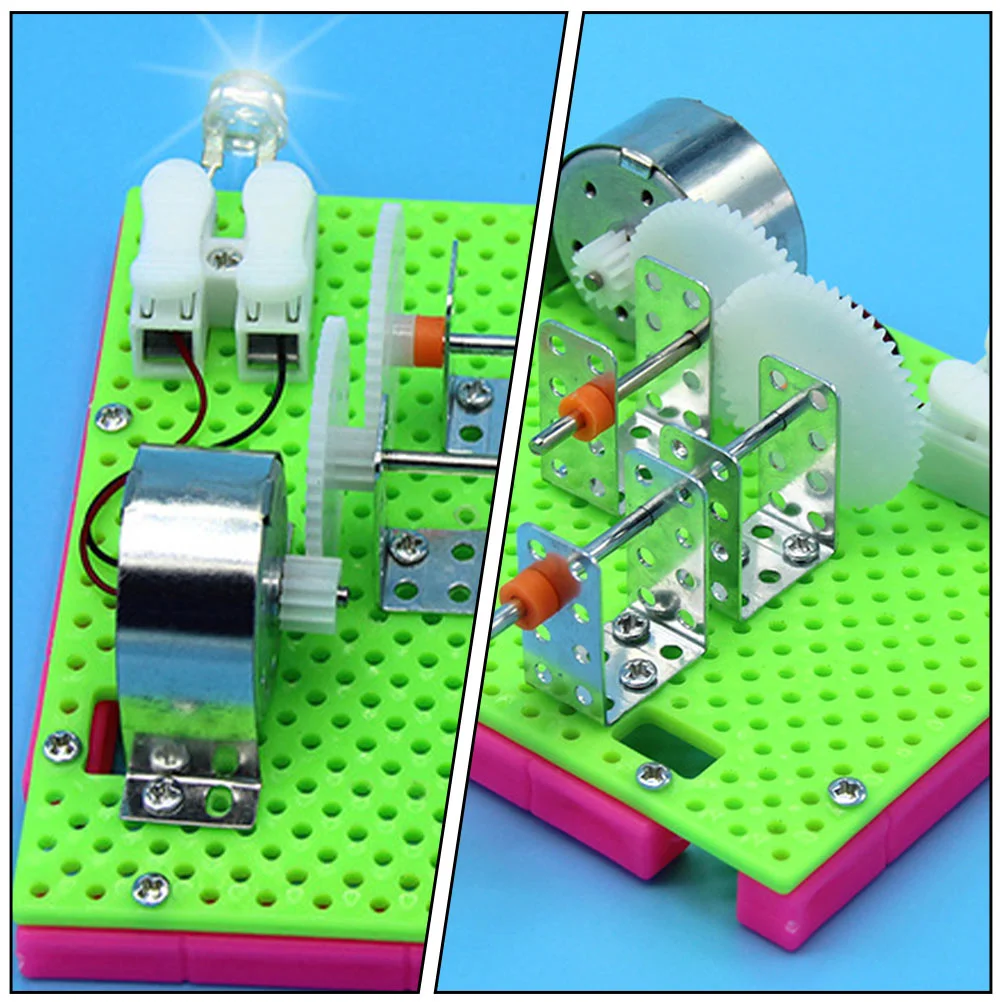 גנרטור יד צעצוע ידנית ניסוי מדעי המודל החינוכי צעצועים מדליקים שמש קיט מנוע הרכב ניסיוני דינמו גזע התמונה 2