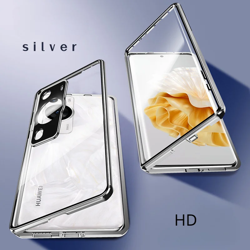 דו-צדדי זכוכית מקרה טלפון עבור Huawei P60 P60Pro 60Art מגנטי מקרה 360° הגנה מלאה נגד סתיו כיסוי מגן התמונה 0