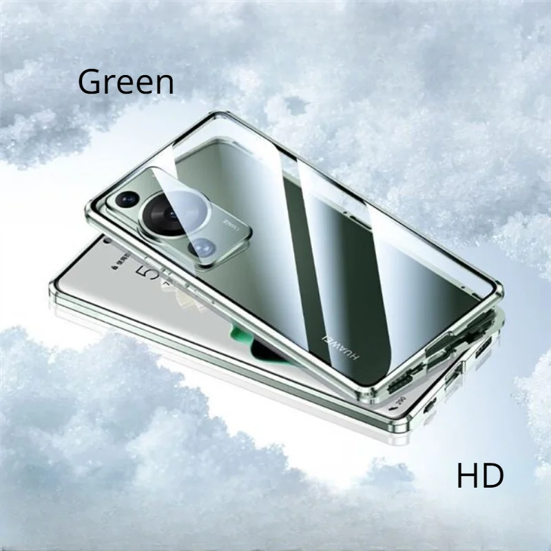 דו-צדדי זכוכית מקרה טלפון עבור Huawei P60 P60Pro 60Art מגנטי מקרה 360° הגנה מלאה נגד סתיו כיסוי מגן התמונה 4