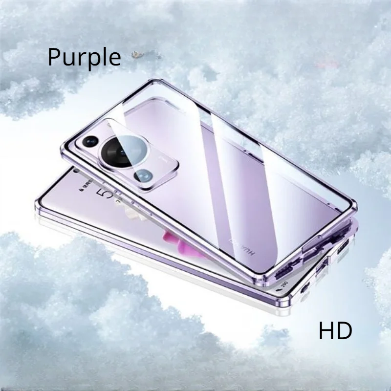 דו-צדדי זכוכית מקרה טלפון עבור Huawei P60 P60Pro 60Art מגנטי מקרה 360° הגנה מלאה נגד סתיו כיסוי מגן התמונה 5
