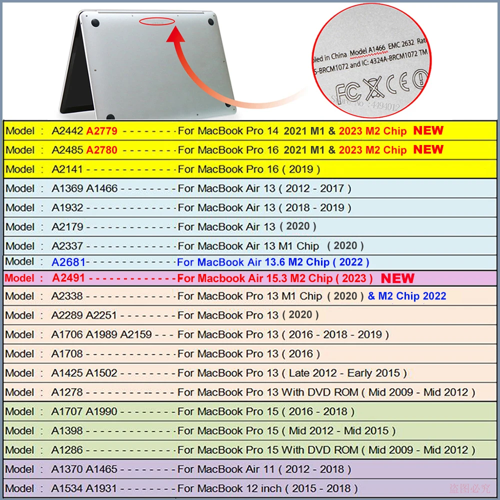 החדש רכה במקרה המחשב הנייד עבור ה-Macbook Pro 16 במקרה M1 2021 Macbook Pro 14 Funda M2 2023 Pro 13 האוויר 15 לכסות A2337 A2338 A2289 קאפה התמונה 5