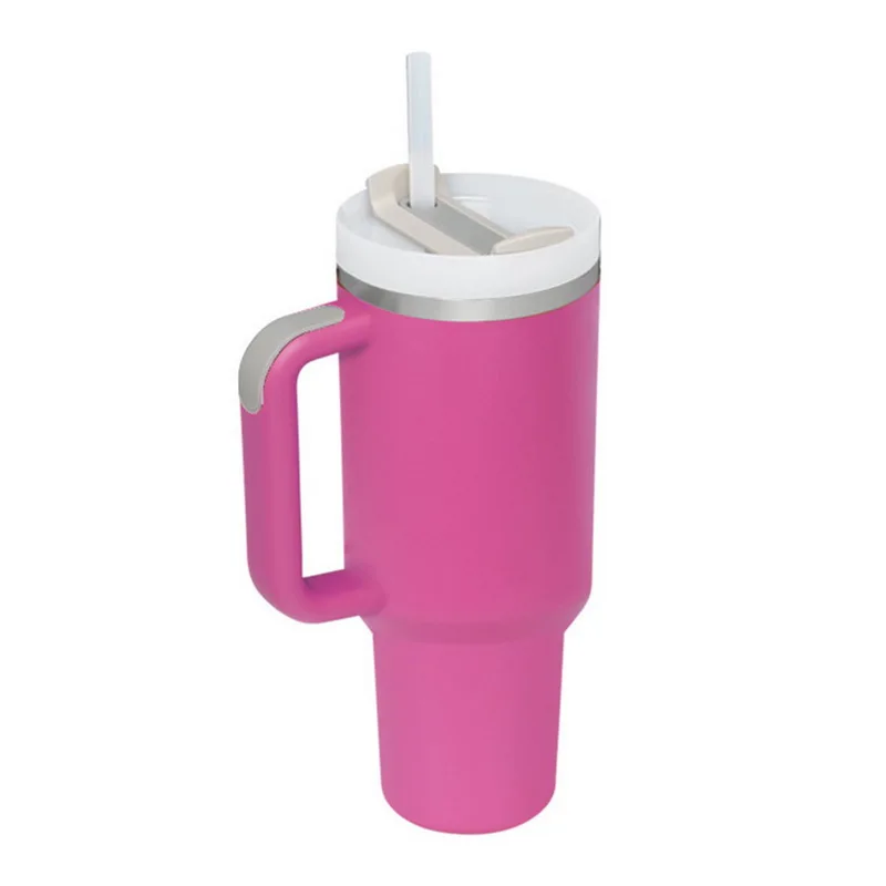 חדש 40oz לשימוש חוזר ואקום Quencher כוס עם קש דליפת עמיד מכסה מבודד גביע שומר חום קור וקרח במשך שעות. התמונה 1