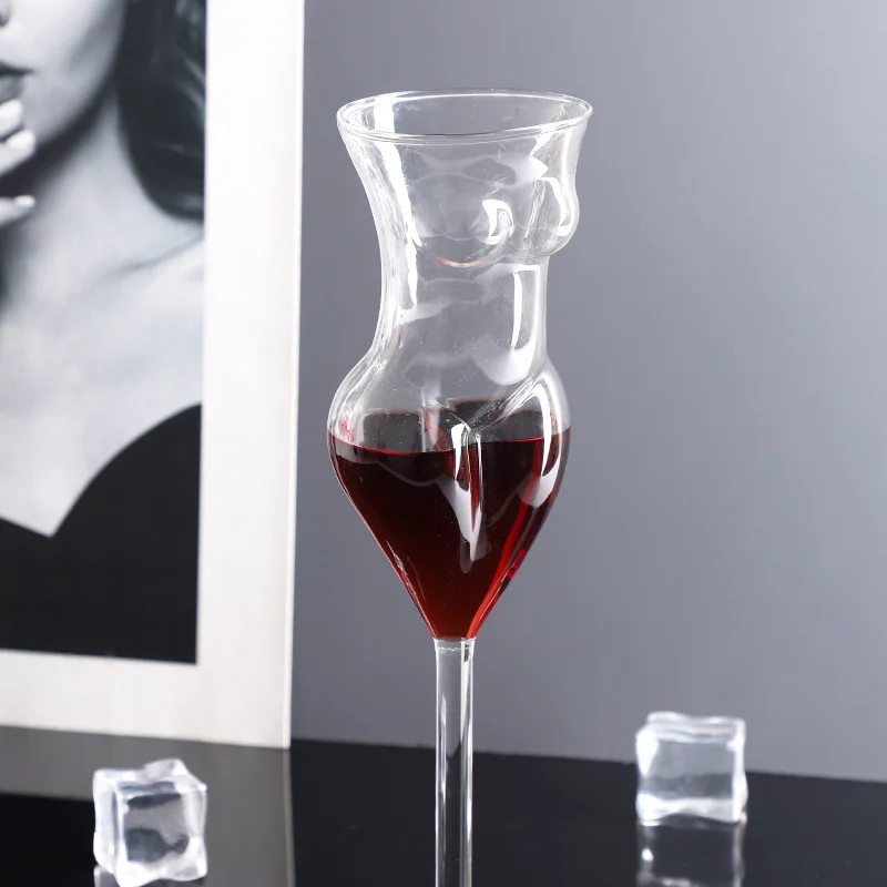 יצירתי לכוס זכוכית הגוף קוקטייל כוסות יין, מיץ, חלב, מים קפה סקסי גביע נשים כוס שמפניה לחתונה מסיבת בר מועדון התמונה 2