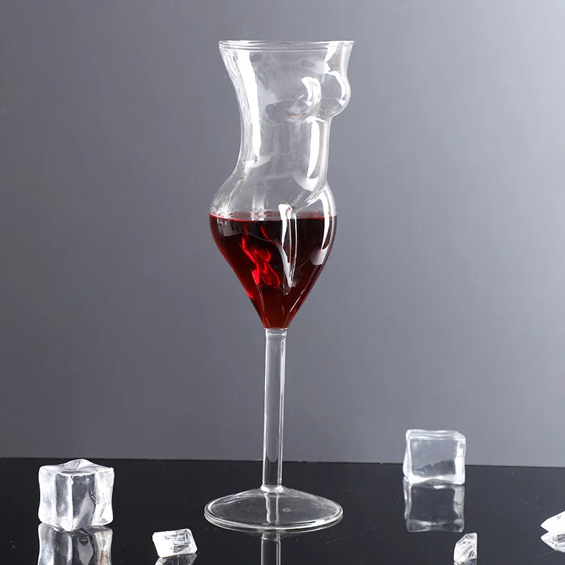 יצירתי לכוס זכוכית הגוף קוקטייל כוסות יין, מיץ, חלב, מים קפה סקסי גביע נשים כוס שמפניה לחתונה מסיבת בר מועדון התמונה 3