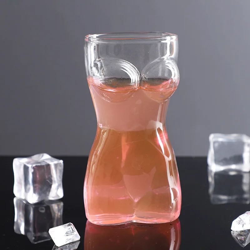 יצירתי לכוס זכוכית הגוף קוקטייל כוסות יין, מיץ, חלב, מים קפה סקסי גביע נשים כוס שמפניה לחתונה מסיבת בר מועדון התמונה 4