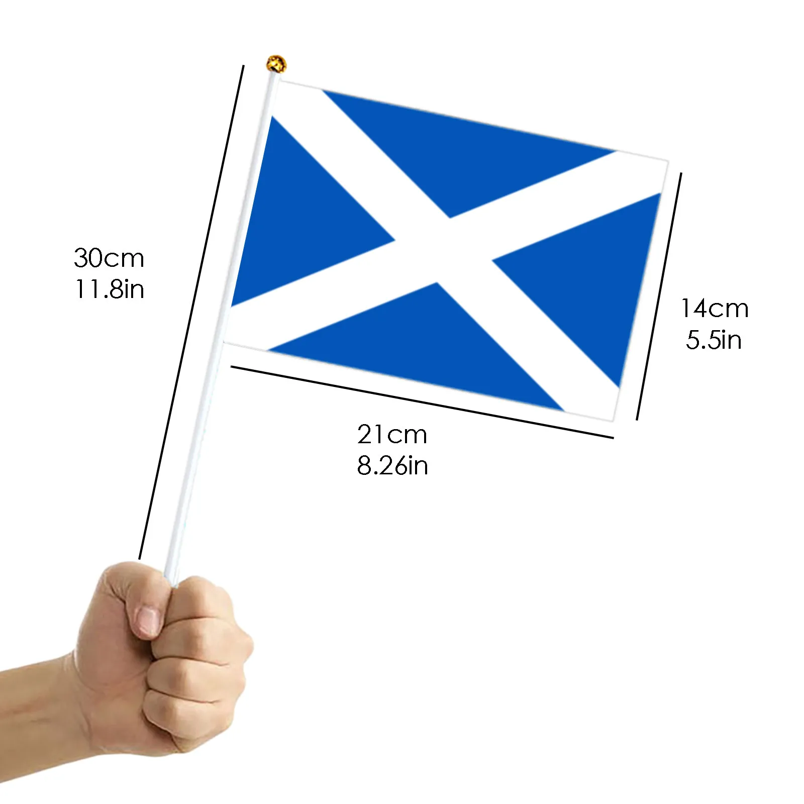 עיצוב מיני סקוטלנד, סקוטלנד בבית יד דגל מחזיק את הדגל תלוי חלון קישוט עיצוב הבית התמונה 1