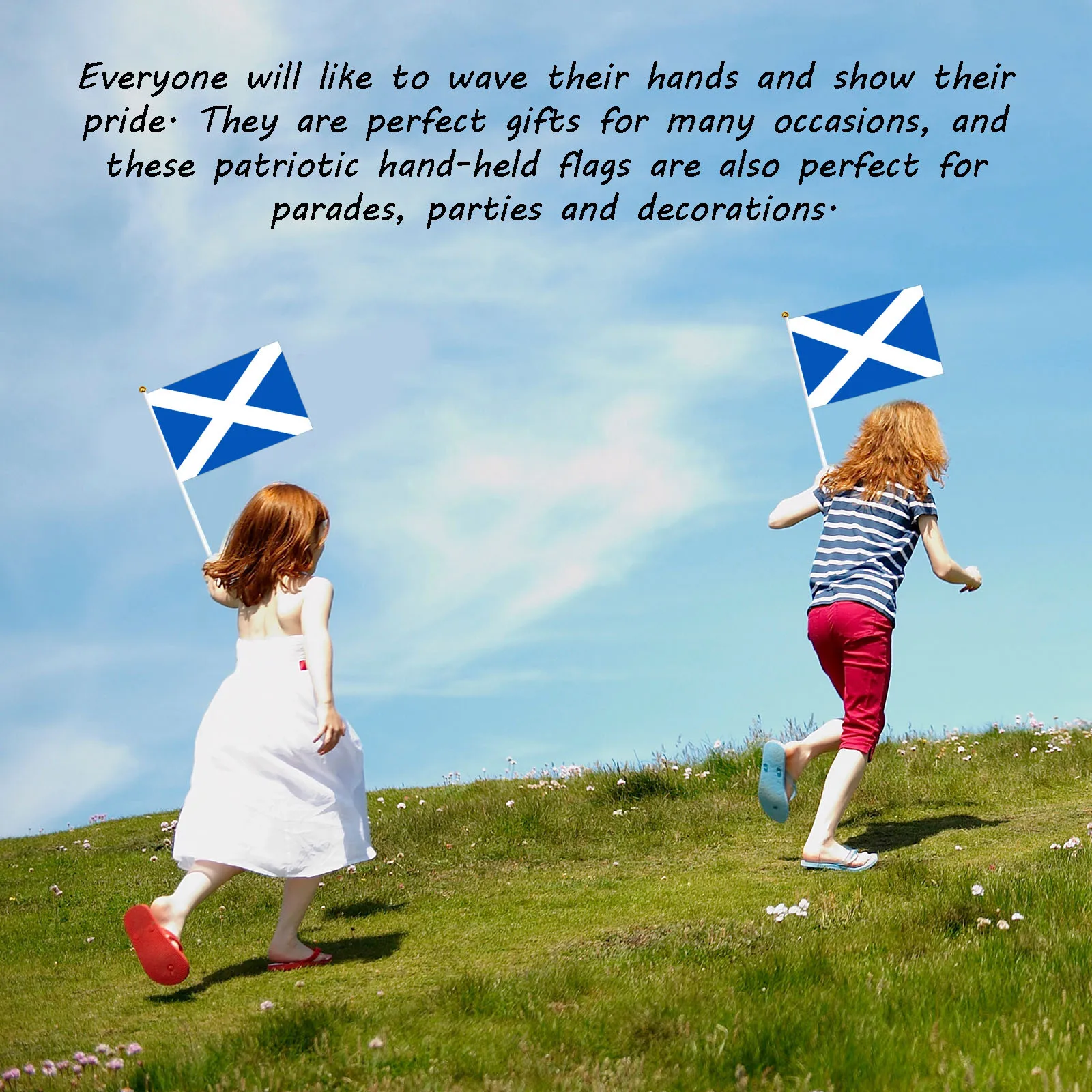 עיצוב מיני סקוטלנד, סקוטלנד בבית יד דגל מחזיק את הדגל תלוי חלון קישוט עיצוב הבית התמונה 5
