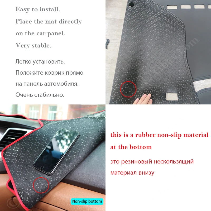 על קיה אופטימה אם 2016 - 2019 K5 אנטי להחליק עור מחצלת המחוונים לכסות שמשיה Dashmat להגן על השטיח אנטי UV אביזרי רכב התמונה 5
