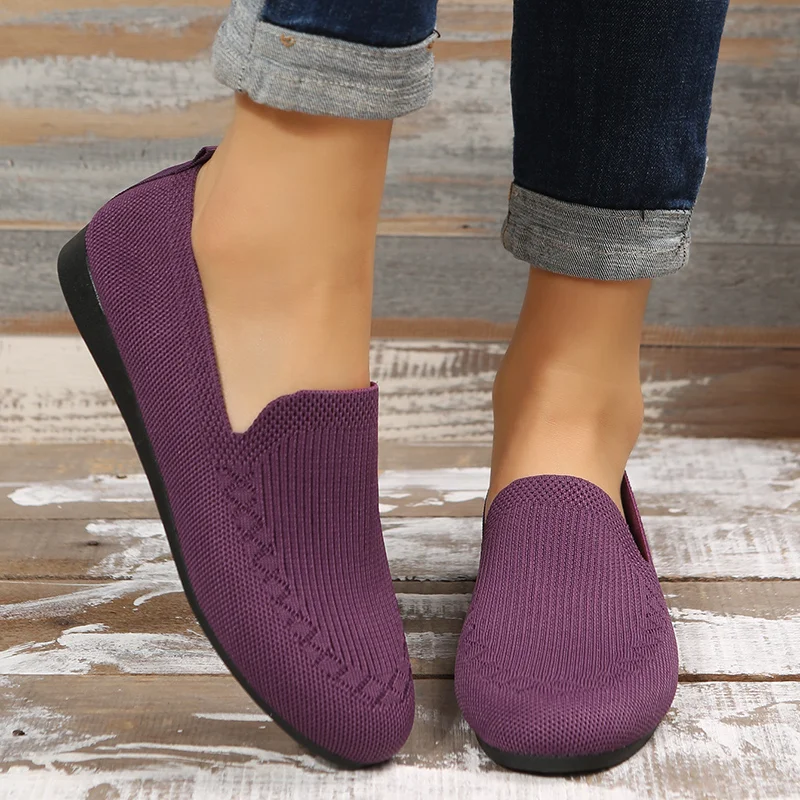 שטוח בלרינה, נעלי נשים 2023 חדש רשת לנשימה אנטי להחליק נעלי נשים להחליק על נעלי קשישים אמא Zapatillas Mujer התמונה 0